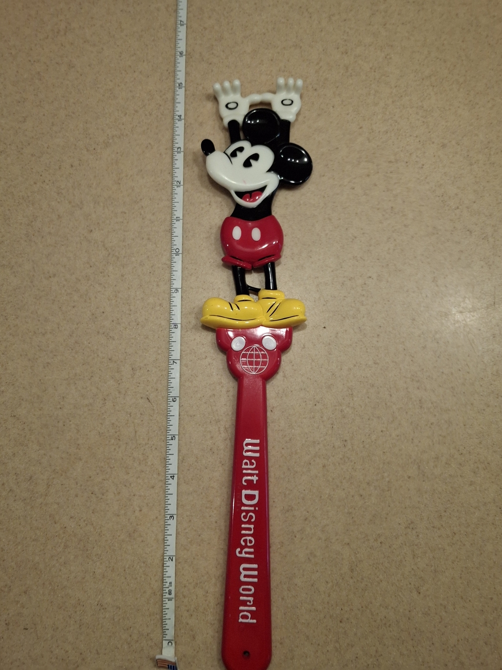 Disney Vintage Red and Yellow Mickey Mouse Back Sratcher